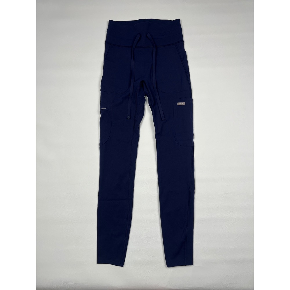 Figs Yola High Rise Slim Scrub Pants Women's XS Navy Blue Cargo Medical Nurse